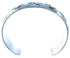 Genuine Sterling Silver Turquoise American Indian Bear Paw Cuff Bracelet RX109308